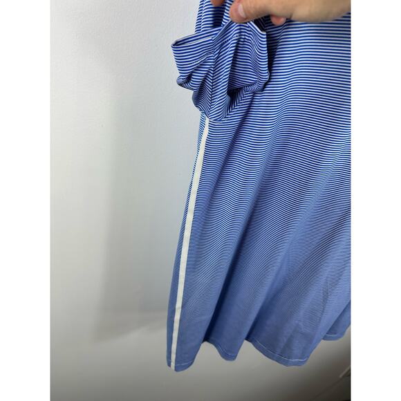 G/Fore Performance Golf Polo Striped Blue White Size XL Mens - Picture 7 of 8